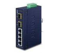 PLANET ISW-621TF switch di rete Non gestito L2 Fast Ethernet [10/100] Blu (IP30