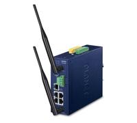 Planet IVR-300W Switch Metallico Industriale a 5 Porte con Antenna Esterna