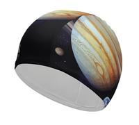 Planet Jupiter, cuffia da nuoto unisex, per adulti, antiscivolo, comoda, resistente, facile da indossare e togliere, impermeabile, mantiene i capelli asciutti