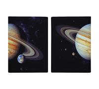 Planet Jupiter - Custodia per passaporto da viaggio, con scomparti per carte di credito e carta d'imbarco, organizer per documenti d'identità di famiglia (20 x 13 cm)