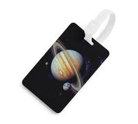 Planet Jupiter - Etichette per bagagli per valigie con scudo per la privacy, borsa da viaggio, targhetta identificativa, per uomini e donne, zaino, stile bianco
