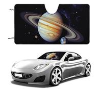 Planet Jupiter - Parasole per parabrezza dell'auto, mantiene fresco l'interno dell'auto, 129,5 x 71,1 cm, parasole pieghevole per finestrino anteriore, scudo termico per SUV, camion, blocca i raggi UV