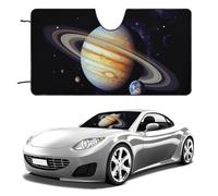Planet Jupiter - Parasole per parabrezza dell'auto, mantiene fresco l'interno dell'auto, 139,7 x 76,2 cm, parasole pieghevole per finestrino anteriore, scudo termico per SUV, camion, blocca i raggi UV