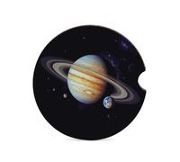 Planet Jupiter - Sottobicchieri per auto, 6,6 cm, 1 pezzo, antiscivolo, universali, per portabicchieri, set di accessori per interni dell'auto, unisex