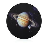 Planet Jupiter, tagliere rotondo in vetro temperato, unico tagliere da cucina per pizza, verdura, frutta, formaggio e salumi