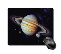 Planet Jupiter - Tappetino per mouse quadrato, portatile, con base in gomma antiscivolo, 18 x 22 cm, ultra sottile, per computer, laptop, ufficio, accessori da scrivania