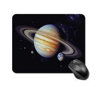 Planet Jupiter - Tappetino per mouse quadrato, portatile, con base in gomma antiscivolo, 20 x 25 cm, ultra sottile, per computer, laptop, ufficio, accessori da scrivania