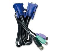 PLANET KVM-KC1-1.8 cavo per tastiera, video e mouse Nero, Blu 1,8 m