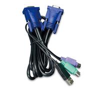PLANET KVM-KC1-5 cavo per tastiera, video e mouse Nero, Blu 5 m
