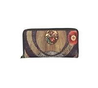 planet. l doub.zip wallet pvc plane Nero p26