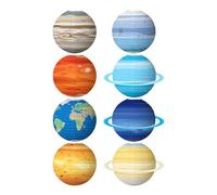 Planet Lantern - 8pcs Space Paper Lanterns | Lanterne di carta spaziale | Pianeti di sistemaa solare multi -colore lanterne | Spazi colorati tema Lantterns per la sala del soffitto in classe
