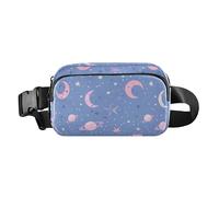 Planet of Peach and Blue Stars - Borsa a tracolla per donne e uomini, impermeabile, accessorio da viaggio con tracolla regolabile, per ciclismo, escursionismo, palestra, Pianeta della pesca e stelle