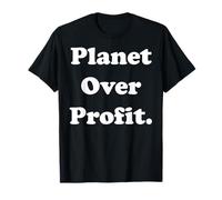 Planet Over Profit Eco Statement Design Maglietta