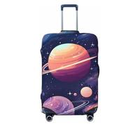 Planet Pastel Galaxy - Copribagagli da viaggio, elastico, per valigie, 45-81 cm, Nero , XL