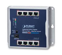 Switch di rete PLANET IP30 Industrial 8-Port Non gestito Gigabit Ethernet (10/100/1000) Supporto Power over (PoE) Grigio [WGS-818HP]