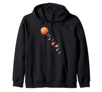 Planet Science Nerd Geek Physics Universe Sun Felpa con Cappuccio