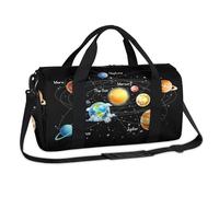Planet Solar Galaxy Borsone sportivo Planet Galaxy Weekend Borsa da notte Casual Tote Borsone da viaggio Palestra Bagaglio per bambini Ragazze Ragazzi Donne Uomini
