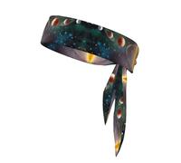 Planet Space Solar System Bandane con stampa sportiva per la testa, elegante e confortevole, fascia per il sudore atletica per corsa, yoga, ciclismo