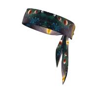 Planet Space Solar System Bandane con stampa sportiva per la testa, elegante e confortevole, fascia per il sudore atletica per corsa, yoga, ciclismo