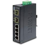 PLANET TECHNOLOGY ISW-621TF IP30 - Interruttore industriale Ethernet a 4 porte 10/100Base-TX + SFP a 2 porte 100Base-FX (SM/MM SFP) (-40 ~ 75C)