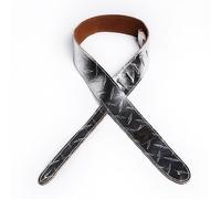 Planet Waves 20LDP00 - Cintura in pelle, Collection Diamond Plate Silver, lunghezza: 11,3-13,5 cm, ampiezza: 5 cm