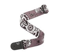 Planet Waves P20W1411 - Cinghia per Chitarra, in tessuto, Motivo: teschi, spessore: 5 cm, Nero