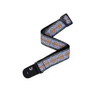 Tracolla D'Addario Eco-Comfort in tessuto intrecciato per chitarra, blu e arancione