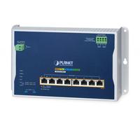 Planet IP30, IPv6/IPv4, L2+ 8-Port 10/100/1000T 802.3at PoE + 2-Port 10G SFP+ Wall-mount Managed Switch