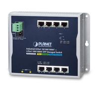 PLANET WGS-4215-8T2S - Industrial 8-Port 10/100/1000T + 2-Port 100/1000X SFP Wall-mount Managed Switch, (-40~75 degrees C)