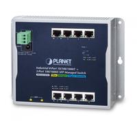 PLANET WGS-4215-8T2S - Industrial 8-Port 10/100/1000T + 2-Port 100/1000X SFP Wall-mount Managed Switch, (-40~75 degrees C)