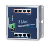 PLANET WGS-804HPT switch di rete Gestito Gigabit Ethernet [10/100/1000] Supporto Power over [PoE] Nero (IP30, IPv6/IPv4, 8-P 1000TP - Wall-mount Managed Switch with 4-Port 802.3AT POE+ [-40 to 75 C],