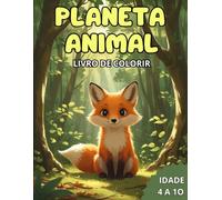 Planeta Animal Livros para colorir: Livro de colorir de animais diversos