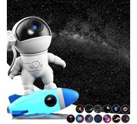 Planetarium - Proiettore a stella, proiettore Syslux Galaxy per camera da letto, proiettore spaziale astronauta con 13 dischi Galaxy sostituibili 4K e rotazione a 360 gradi, luce reale del cielo per