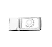 Planetary Line - Portafoglio sottile con clip per banconote, in acciaio INOX