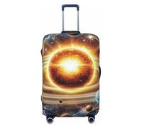 Planetary Orbit of The Solar System - Copertura elastica per valigia, da viaggio, antigraffio, con stampa, Nero , S