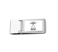 Planetary Spacecraft Searching Humans Slim Money Clip Acciaio Holder Pocket Wallet