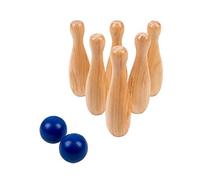 PLANÈTE BOIS - Gioco di birilli - FSC - 048060Z - da 2 a 6 giocatori - Beige - Legno - Gioco per bambini - Gioco da tavolo - Giochi di abilità - Giochiall'aperto - 21 cm x 18 cm - A partire dai 5 anni