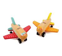 PLANÈTE BOIS PLANÈTE BOIS-Aereo-FSC-030144A-1 pezzo-Colore Casuale-Legno-Gioco per Bambini-Ricreazione-Da Collezionare-9 cm x 5 cm-A Partire dai 18 Mesi, 030144A