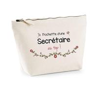Planetee Astuccio Segretario al Top | Idea Regalo Collega Lavoro Pensione Sacchetto Trucco Toilette