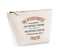 Planetee Astuccio un logopedista anche fantastico | Borsa per il trucco idea regalo, beige, Astuccio da toilette