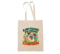Planetee Borsa di Tela con Scritta Il Mio Pastore dei Pirenei È la Mia Terapia | Tote Bag in Cotone a Spalla | Regalo per Lui e per Lei, Compleanno, Natale | Stampata in Bretagna