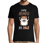Planetee Sempre Affamato dal 1948 | T-Shirt Uomo Anno di Nascita | Regalo di Compleanno Originale e Divertente per Gli Amanti del Cibo L