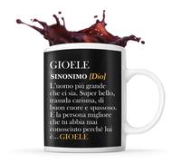 Planetee Tazza Gioele Definizione | Tazza Ceramica Nome Messaggio Divertente Originale Idee Regali Anniversario Natale Valentino Uomo padri fratelli amici colleghi mariti