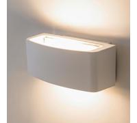 Planetitaly Applique LED da Esterno IP65 1x E27 Doppia Emissione Lampada Intercambiabile Up/Down in Alluminio Lampada Parete, Muro, Luci Facciata, Giardino, Balcone, Alimentazione 230V (Bianco)