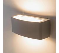Planetitaly Applique LED da Esterno IP65 1x E27 Doppia Emissione Lampada Intercambiabile Up/Down in Alluminio Lampada Parete, Muro, Luci Facciata, Giardino, Balcone, Alimentazione 230V (Grigio)