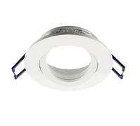 Planetitaly Faretto ad Incasso Portafaretto Tondo foro 70mm Design Moderno Colore Bianco, Diffusore Orientabile Supporto in Alluminio per Lampade GU10, GU5.3, (Bianco, Tondo)