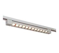 Planetitaly Faretto binario track monofase barra 12 LED 26W resa 312W luce spot orientabile interni vetrina negozio ufficio 230V (Colore Bianco, Luce 4000K)