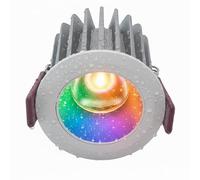 Planetitaly Faretto da Incasso Impermeabile IP65 Design Tondo LED Spot 10W RGB Multicolore, Effetti Luce Colorata per Esterni, Pensilina, Tettoia, Porticati, Bagno, Alimentazione 24V, (Spot 10W IP65)