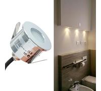 Planetitaly Faretto mini 12V punto luce incasso LED spot 1W segnapassi impermeabile IP65 box doccia bagno gradino scale bordo piscina