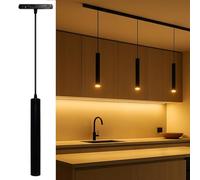 Planetitaly Faretto pendente track binario magnetico LED COB SPOT 12W sospensione moderna luce dimmerabile CCT 3000K 4000K 6000K tavolo cucina soggiorno ristorante alimentazione 48V
